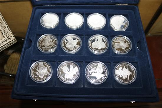 A Victoria Cross silver proof 18 coin set